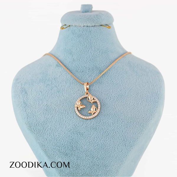گردنبند دخترانه مجلسی شیک پروانه ای سه تایی گردنبند دخترانه مجلسی شیک پروانه ای سه تایی