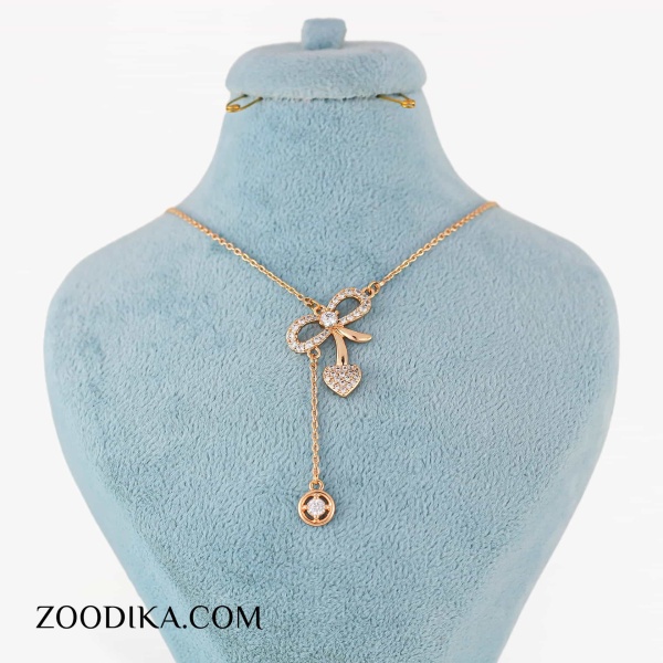 گردنبند پاپیونی و قلبی ژوپینگ اصل نگین دار ضد حساسیت گردنبند پاپیونی و قلبی ژوپینگ اصل نگین دار ضد حساسیت