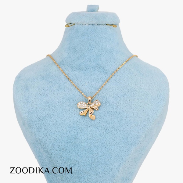 گردنبند دخترانه ژوپینگ پاپیونی گردنبند دخترانه ژوپینگ پاپیونی